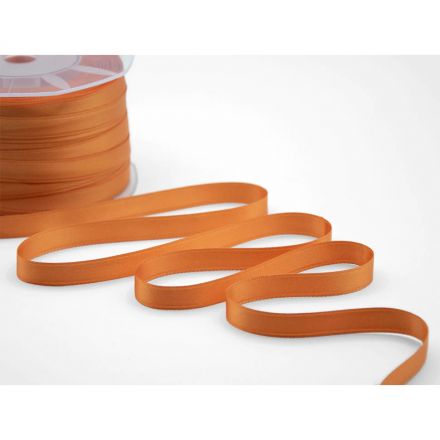 Double satin orange ribbon 10 mm